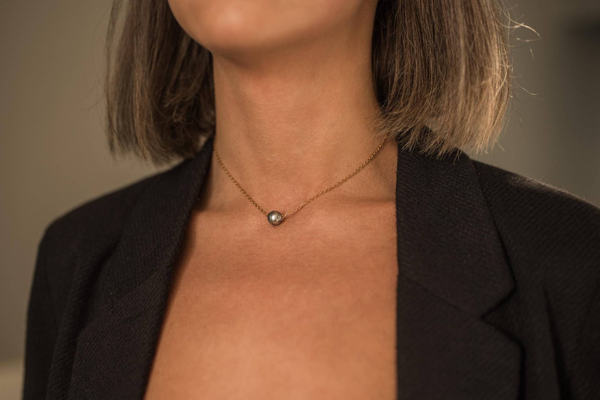 Floating Tahitiperle Halskette, Sea Pearl Jewelry von ByIsabelleDesign