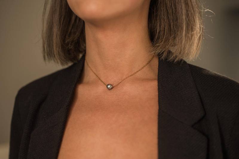 Floating Tahitiperle Halskette, Sea Pearl Jewelry von ByIsabelleDesign