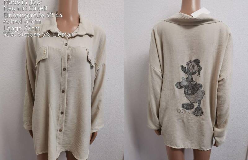Donald Duck Glitzer Bluse - Tunika Größe 42 44 von ByKleiderstubeNixxs