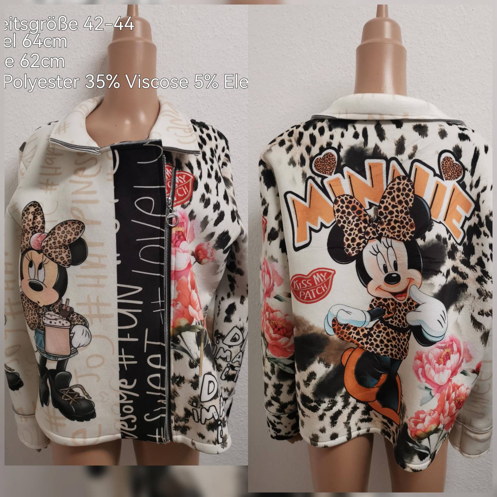 Gefütterte Minnie Mouse Jacke Größe 42-44 von ByKleiderstubeNixxs