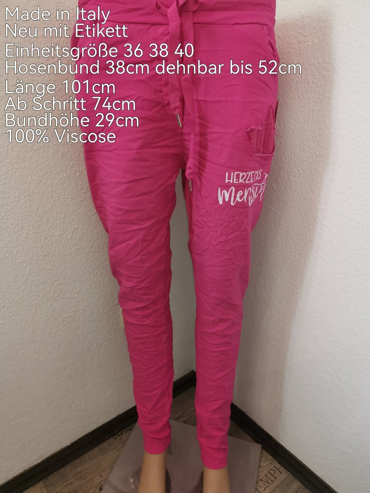 Herzensmensch Hose Größe 36-40 Herzensmensch Hose Größe 36-40 von ByKleiderstubeNixxs