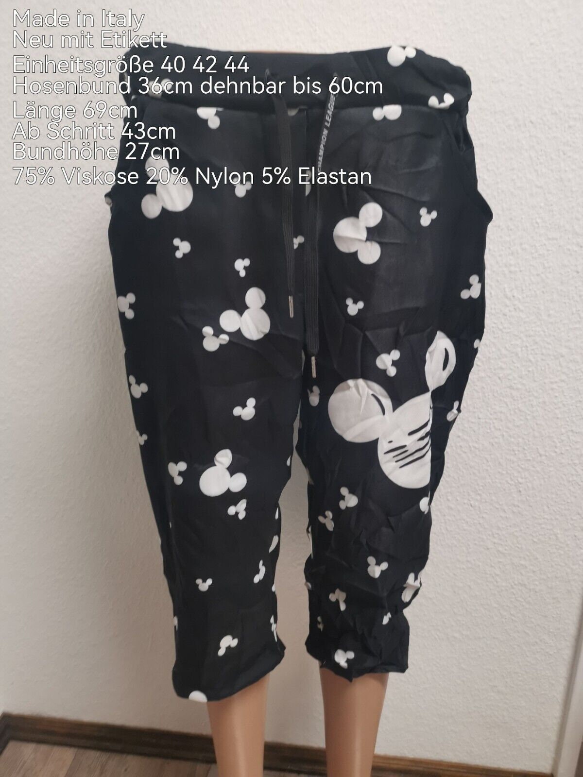 Mickey Mouse Capri Hose Größe 40-44 Mickey Mouse Capri Hose Größe 40-44 von ByKleiderstubeNixxs
