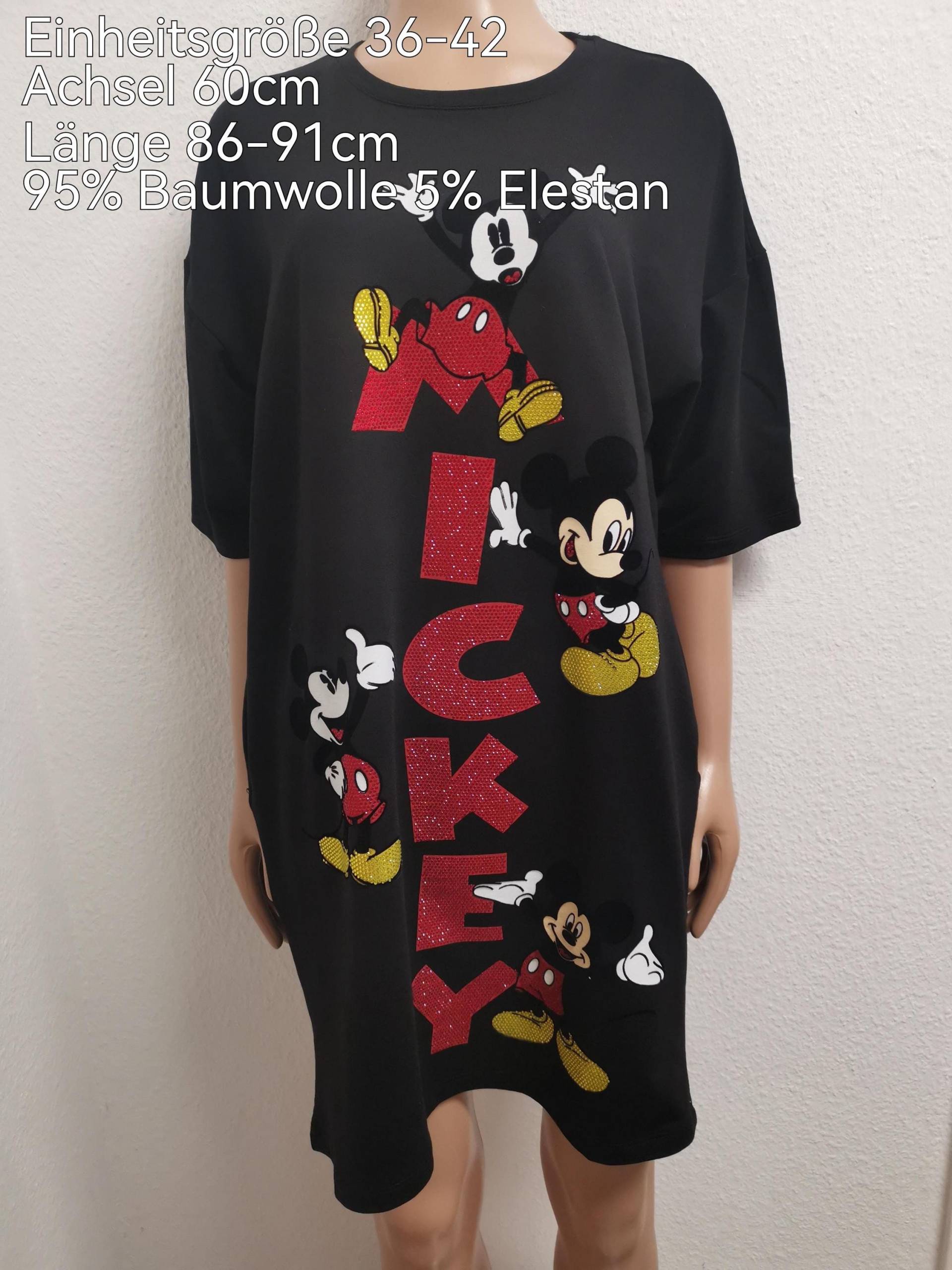 Mickey Mouse Glitzer Kleid Größe 36-42 von ByKleiderstubeNixxs