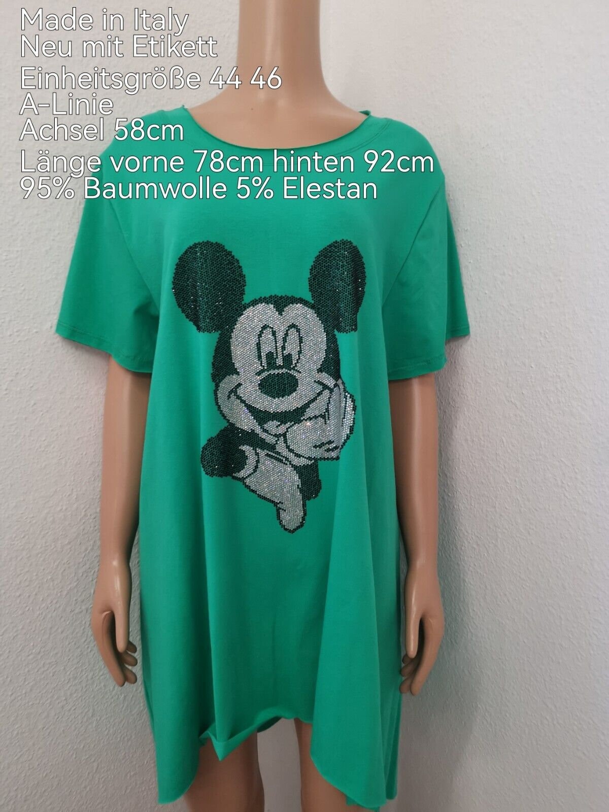 Mickey Mouse Glitzer Longshirt Größe 44-46 Mickey Mouse Glitzer Longshirt Größe 44-46 von ByKleiderstubeNixxs