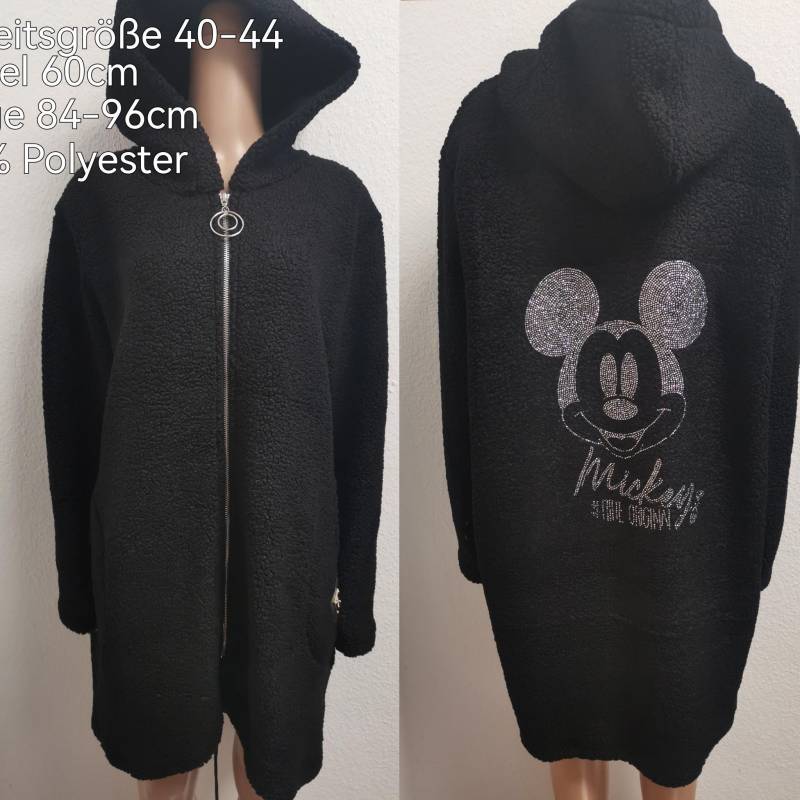 Mickey Mouse Glitzer Plüsch Mantel Größe 40-44 von ByKleiderstubeNixxs