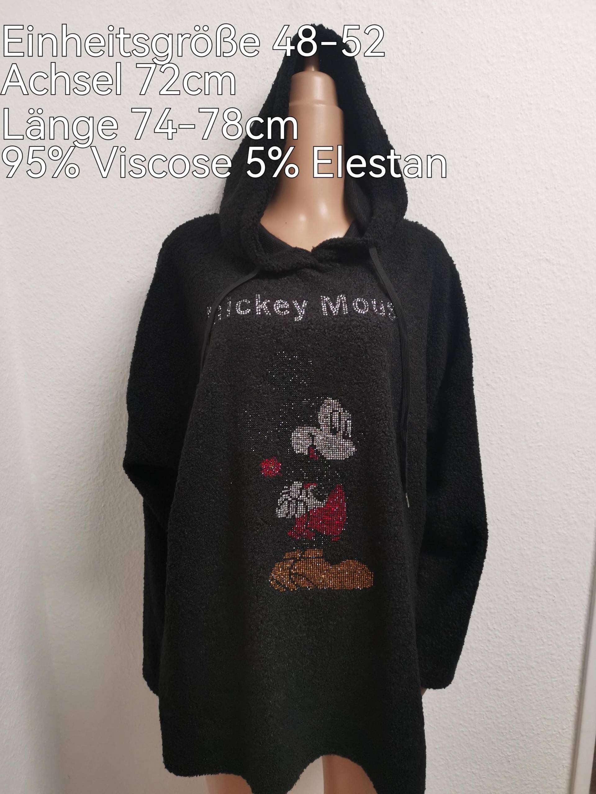 Mickey Mouse Glitzer Plüsch Pullover Größe 48-52 von ByKleiderstubeNixxs