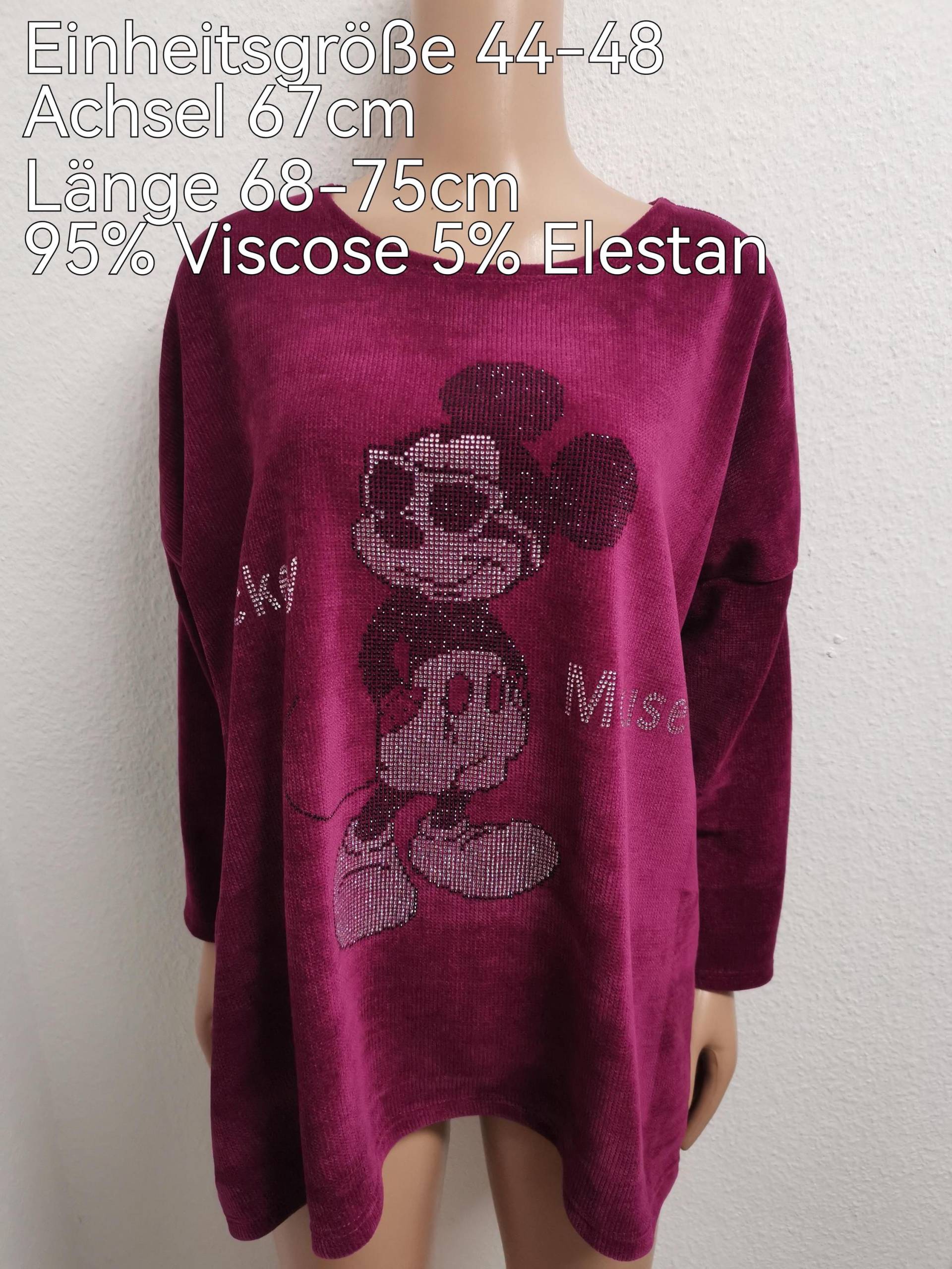 Mickey Mouse Glitzer Pullover Größe 44-48 Einheitsgröße von ByKleiderstubeNixxs
