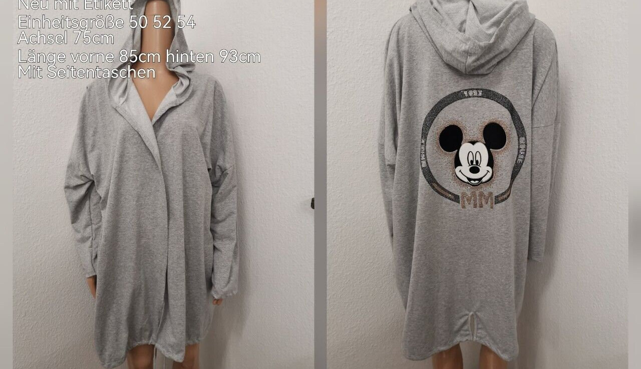 Mickey Mouse Glitzer Übergangsjacke Größe 50-54 Mickey Mouse Glitzer Übergangsjacke Größe 50-54 von ByKleiderstubeNixxs