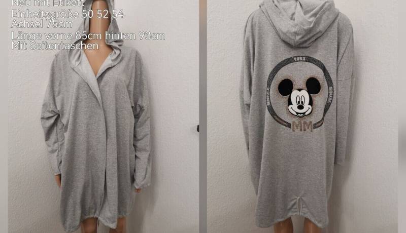 Mickey Mouse Glitzer Übergangsjacke Größe 50-54 Mickey Mouse Glitzer Übergangsjacke Größe 50-54 von ByKleiderstubeNixxs