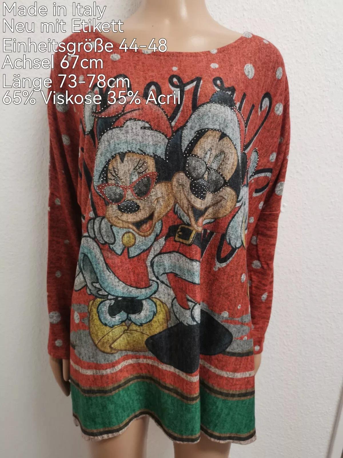 Mickey Mouse Glitzer Weihnachtspullover Größe 44-48 Mickey Mouse Glitzer Weihnachtspullover Größe 44-48 von ByKleiderstubeNixxs