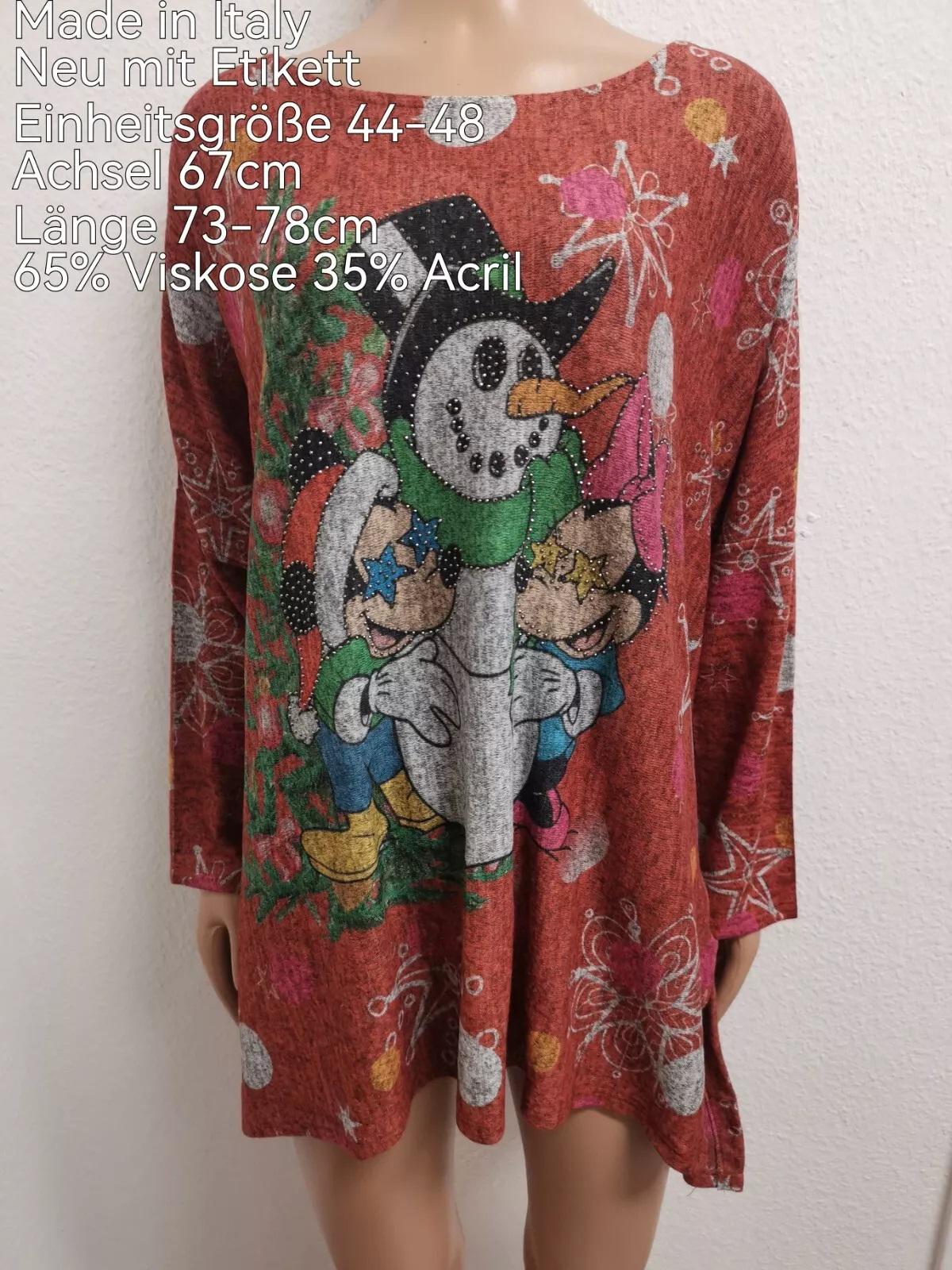 Mickey Mouse Glitzer Weihnachtspullover Größe 44-48 Mickey Mouse Glitzer Weihnachtspullover Größe 44-48 von ByKleiderstubeNixxs