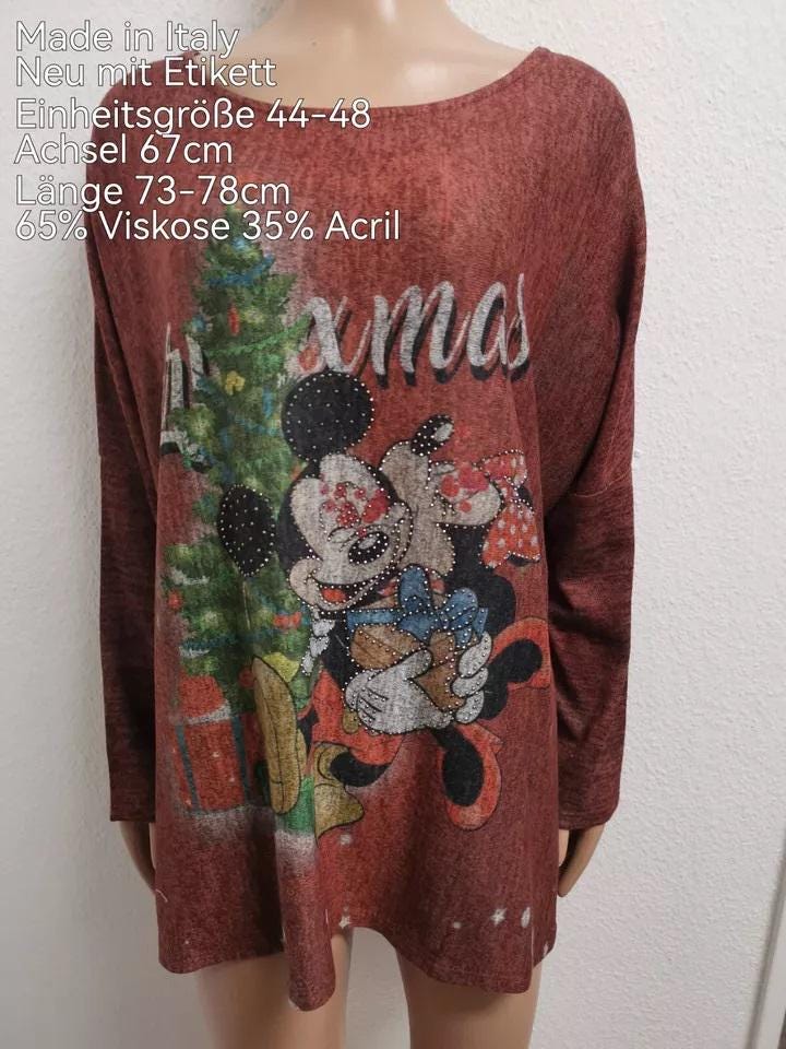 Mickey Mouse Glitzer Weihnachtspullover Größe 44-48 Mickey Mouse Glitzer Weihnachtspullover Größe 44-48 von ByKleiderstubeNixxs