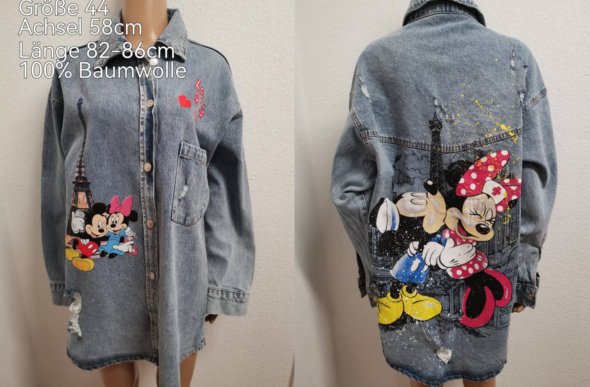 Mickey Mouse Jeansjacke Größe 44 Mickey Mouse Jeansjacke Größe 44 von ByKleiderstubeNixxs