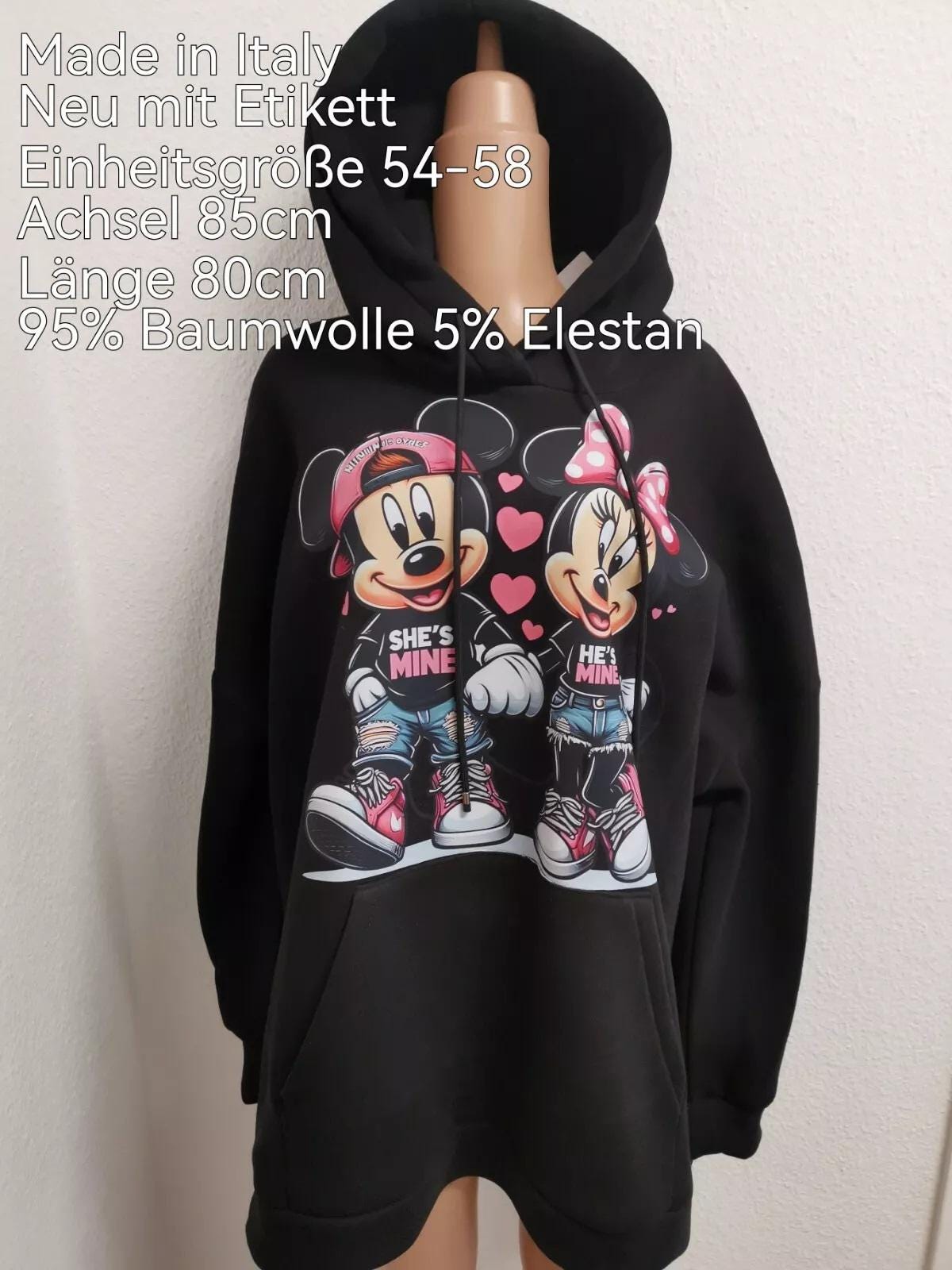 Mickey Mouse Kapuzen Pullover Größe 54-58 von ByKleiderstubeNixxs