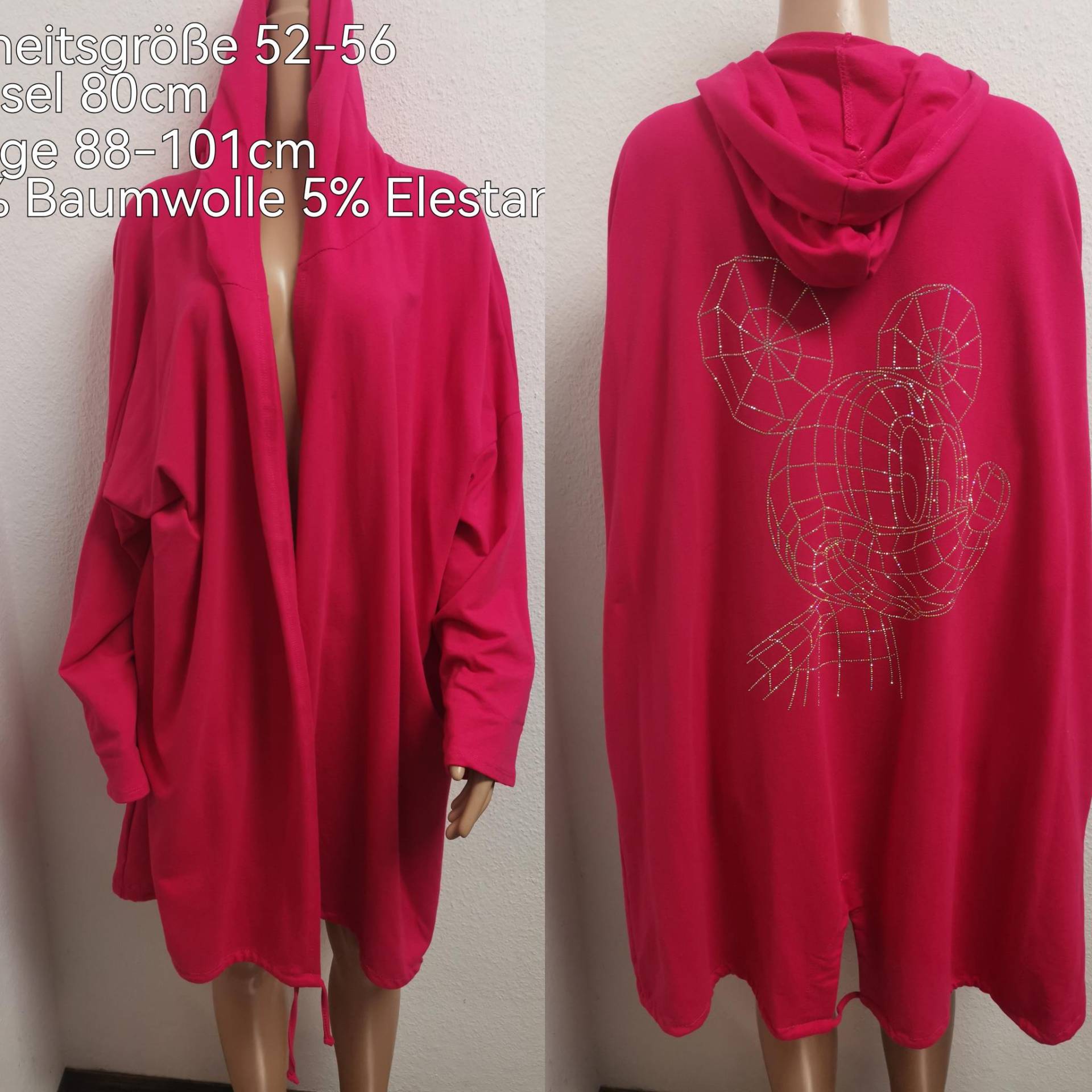 Mickey Mouse Offene Glitzer Übergangsjacke Größe 52-56 Mickey Mouse Offene Glitzer Übergangsjacke Größe 52-56 von ByKleiderstubeNixxs