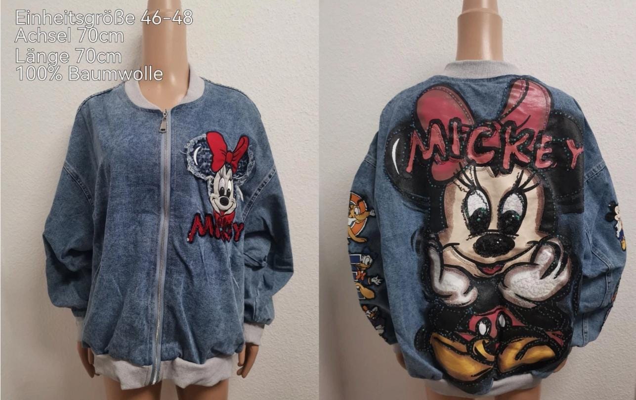 Minnie Mouse Jeansjacke Größe 46-48 Minnie Mouse Jeansjacke Größe 46-48 von ByKleiderstubeNixxs