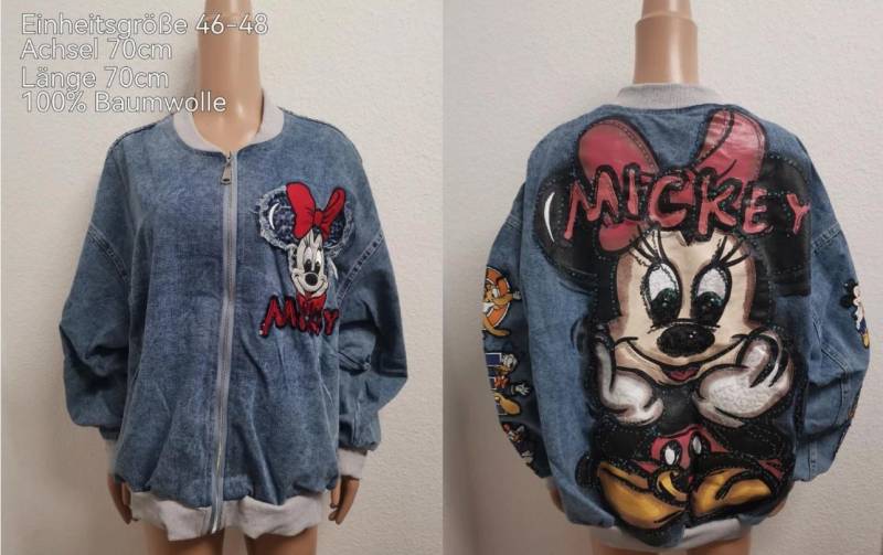 Minnie Mouse Jeansjacke Größe 46-48 Minnie Mouse Jeansjacke Größe 46-48 von ByKleiderstubeNixxs
