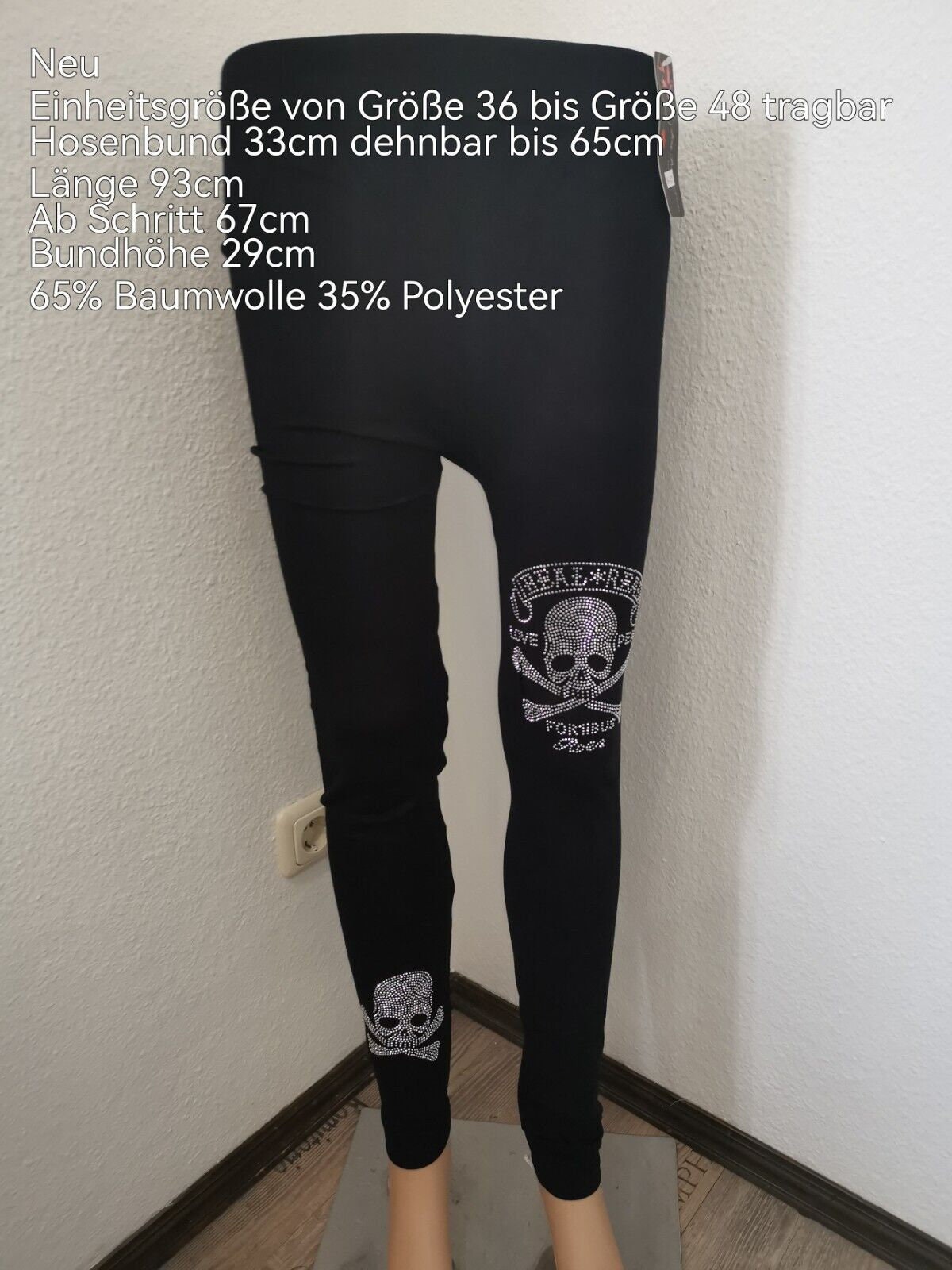 Totenkopf Glitzer Leggins Größe 36 Bis 48 Tragbar Totenkopf Glitzer Leggins Größe 36 Bis 48 Tragbar von ByKleiderstubeNixxs
