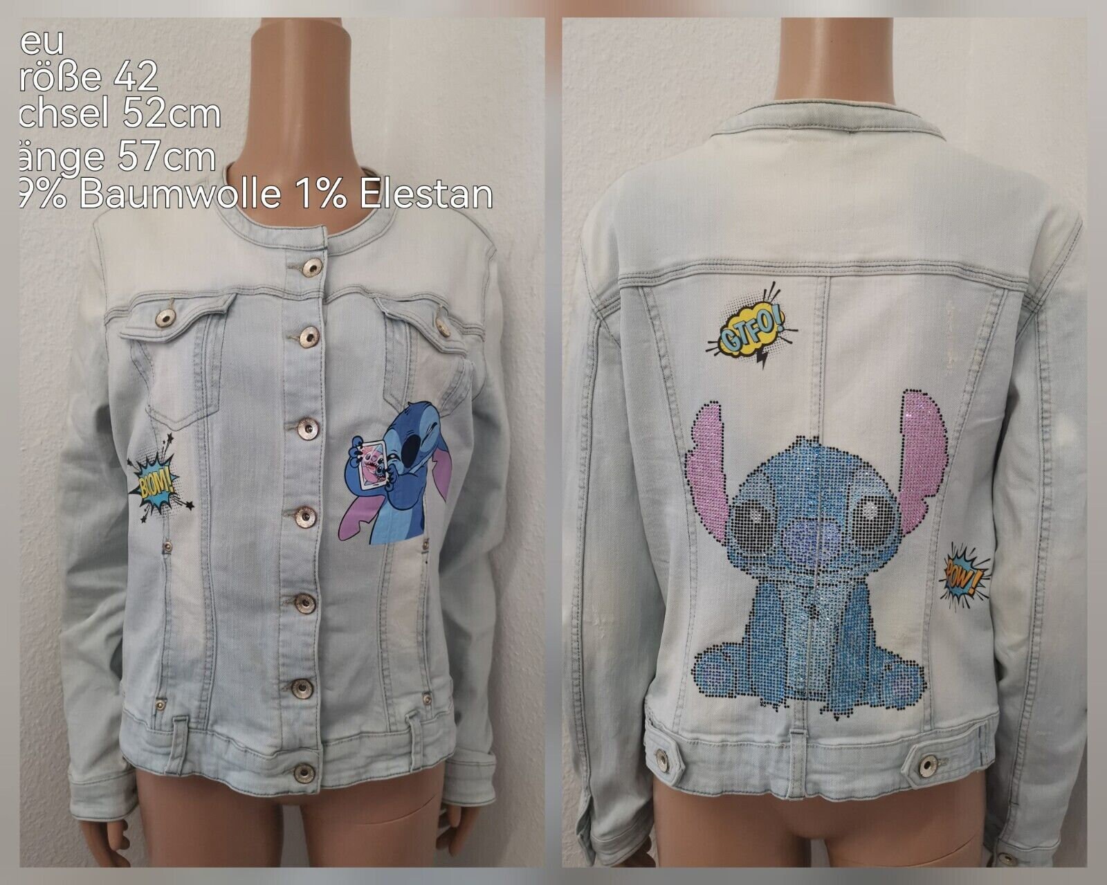 stitch Jeansjacke Größe 42 stitch Jeansjacke Größe 42 von ByKleiderstubeNixxs