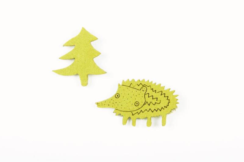 Igel Filz Brosche Begleitet Von Wald Igel Filz Brosche Begleitet Von Wald von ByKuka