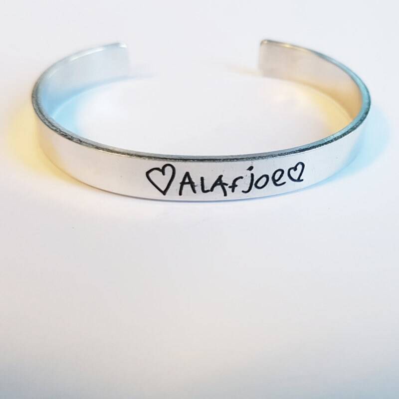 Silberne Armbinde Mit Eigen Handschrift | Auf Silber Armreif 6mm Silberne Armbinde Mit Eigen Handschrift | Auf Silber Armreif 6mm von ByLaura1