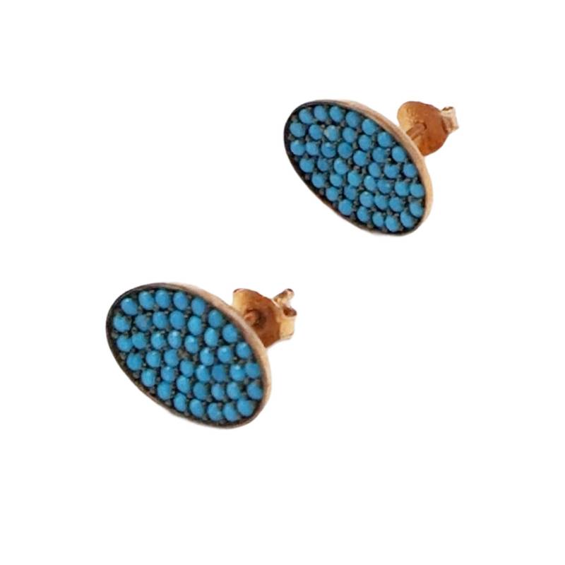 Blauer Zirkon Ohrring Ohrstecker | 925 Sterling Silber von ByLivRich