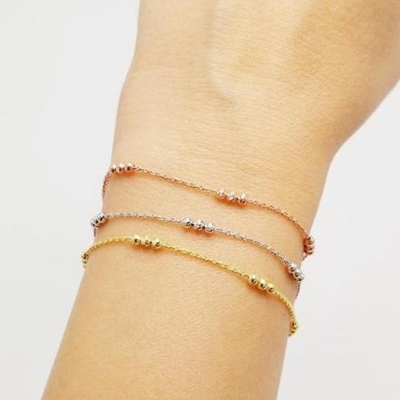 Drei Runden Zusammen Armband Einstellbar | 925 Sterling Silber von ByLivRich