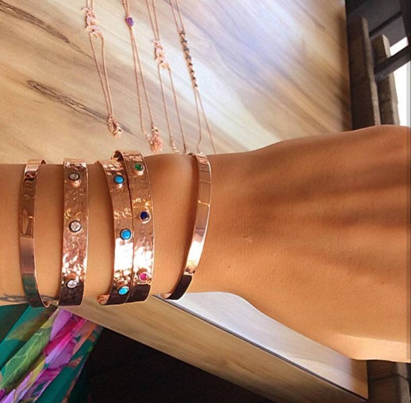 Gehämmerter Armreif Armreifen 925 Sterling Silber von ByLivRich