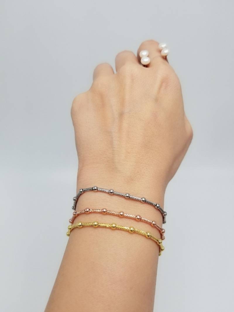 Gemusterte Kette Mit Runden Armband | 925 Sterling Silber von ByLivRich