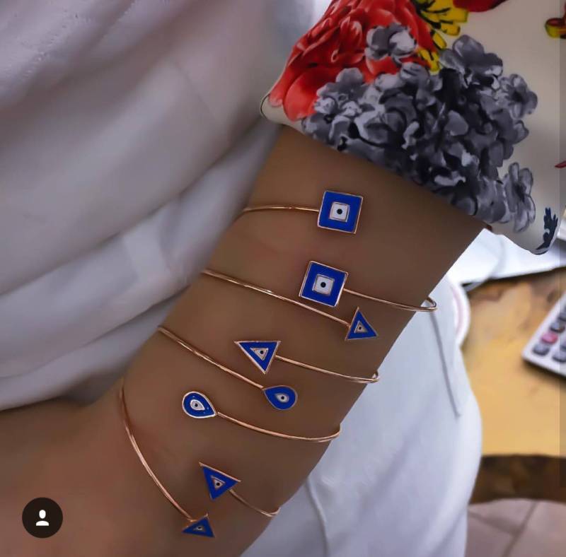 Gold Armband Armreif Über 925 Sterling Silber von ByLivRich