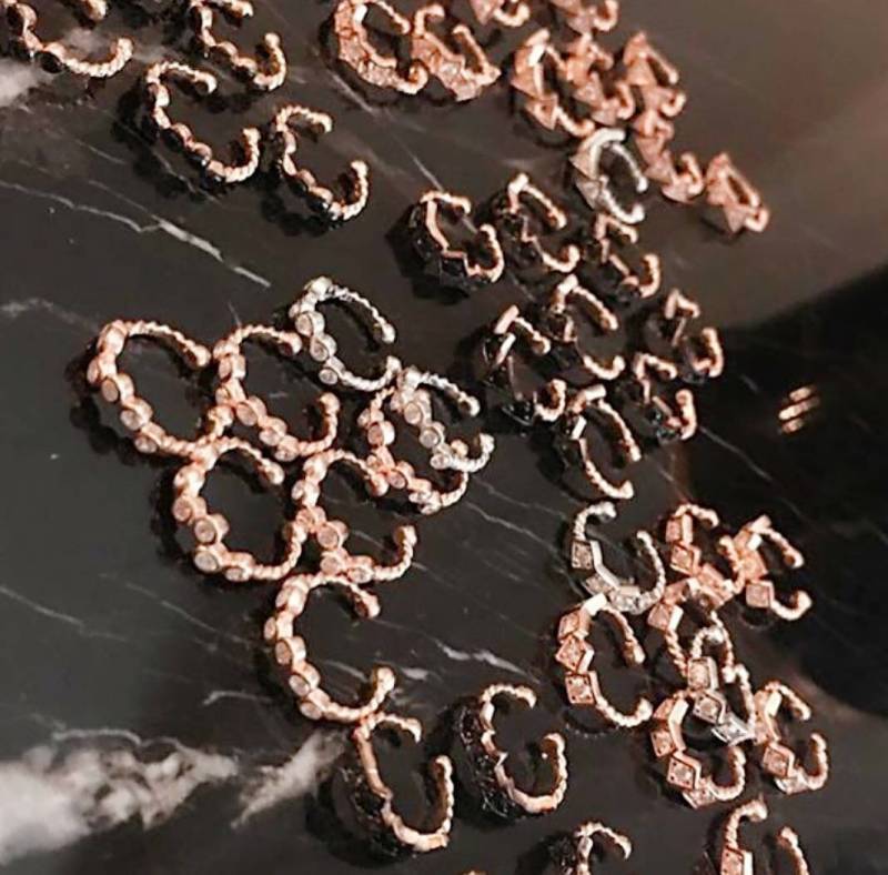 Gold Zirkonia Hoop Ear Cuff Über 925 Sterling Silber von ByLivRich