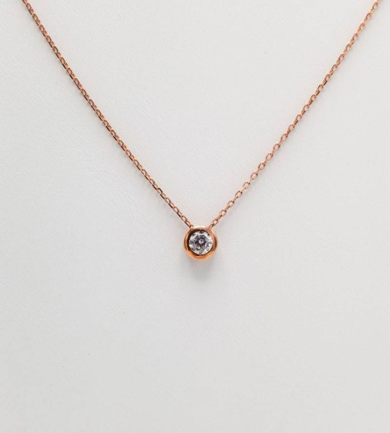 Runde Verstellbare Halskette Mit Zirkon | 925 Sterling Silber von ByLivRich