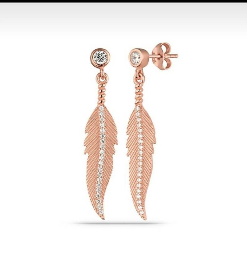 Schwarzer Oder Klarer Zirkon Handgefertigter Federohrring Baumeln Ohrstecker | 925 Sterling Silber von ByLivRich