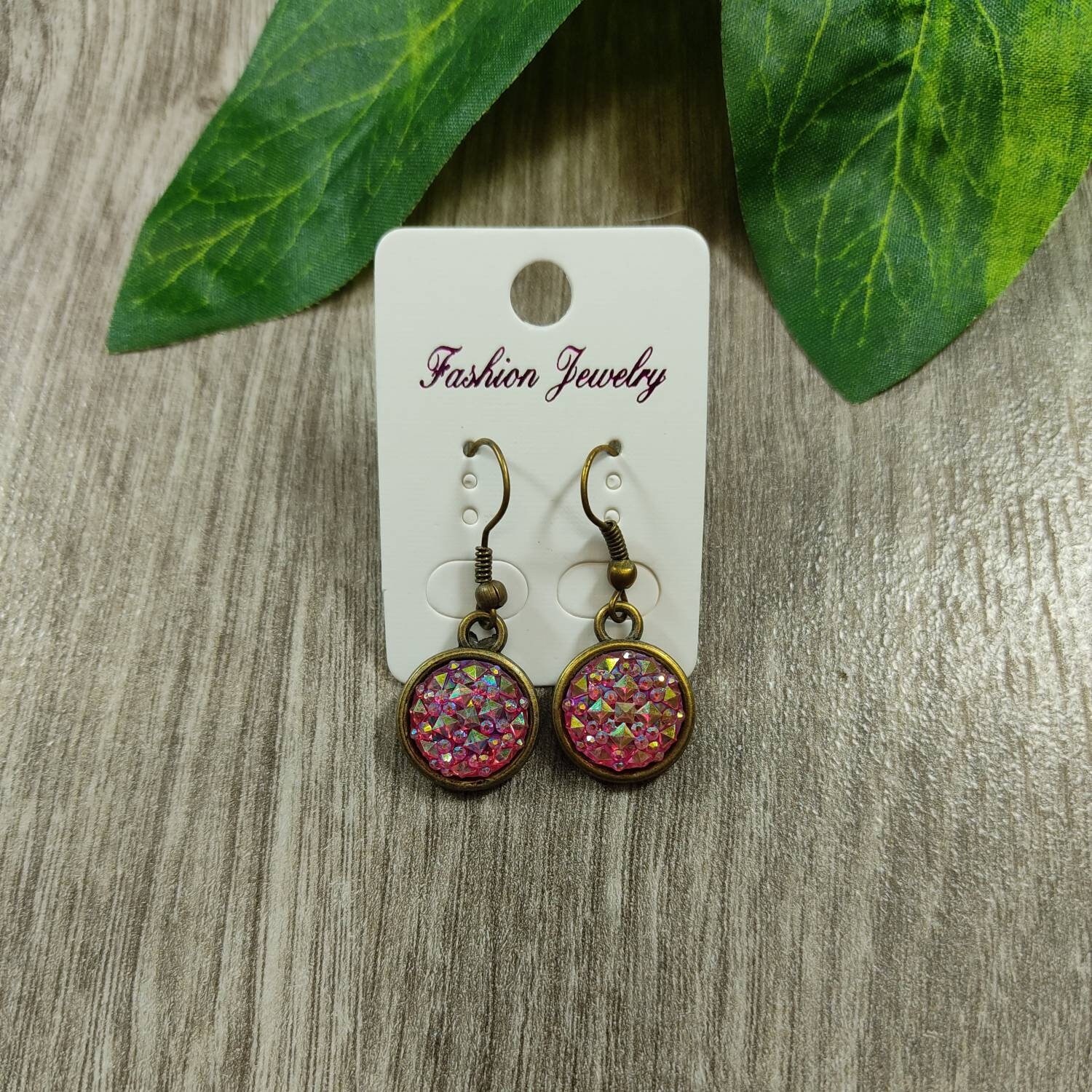 Ohrringe Strass Fuschia" Ohrringe Strass Fuschia" von ByMavilou
