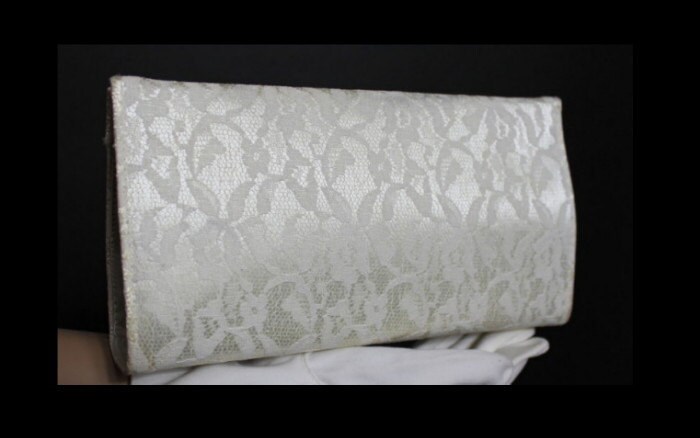 Vintage 1970Er Jahre Geldbörse Clutch Handtasche Spitze Hollywood Femme Fatale Mad Man Hochzeitskleid Designer Alt Tanzabend von ByMidnightSparkle