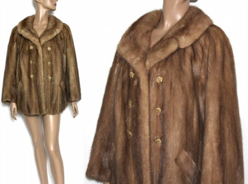 Vintage Nerz Mantel Echtpelz Kinderwagen Länge Weicher Zobel Alt Hollywood Glamour Art Deco Jugendstil Avantgarde von ByMidnightSparkle