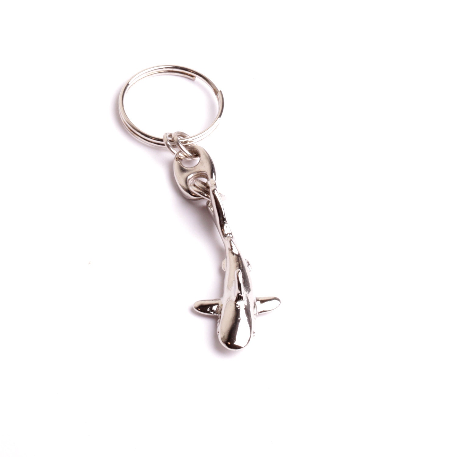 Hai-Schlüsselanhänger Aus Der Meerestierkollektion, Eine Handgefertigte Kreation, Hergestellt in Frankreich Von Unserer Marke Mode France von ByModeFrance