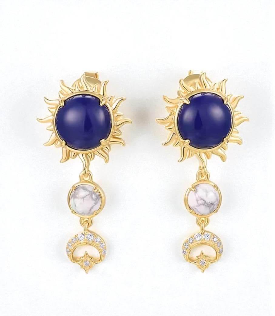 925 Sterling Silber Lapis Tropfen Ohrringe Für Frauen - Eleganter Weißer Cz, Hochzeits- & Jubiläumsschmuck 925 Sterling Silber Lapis Tropfen Ohrringe Für Frauen - Eleganter Weißer Cz, Hochzeits- & Jubiläumsschmuck von ByMoonJewels