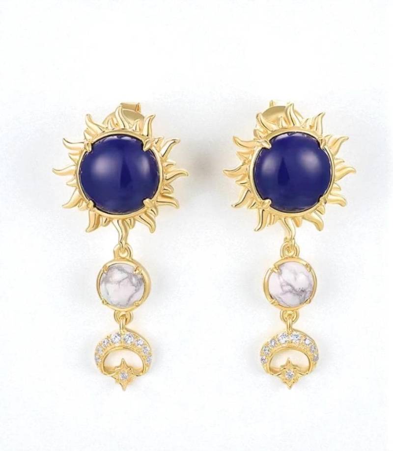 925 Sterling Silber Lapis Tropfen Ohrringe Für Frauen - Eleganter Weißer Cz, Hochzeits- & Jubiläumsschmuck 925 Sterling Silber Lapis Tropfen Ohrringe Für Frauen - Eleganter Weißer Cz, Hochzeits- & Jubiläumsschmuck von ByMoonJewels