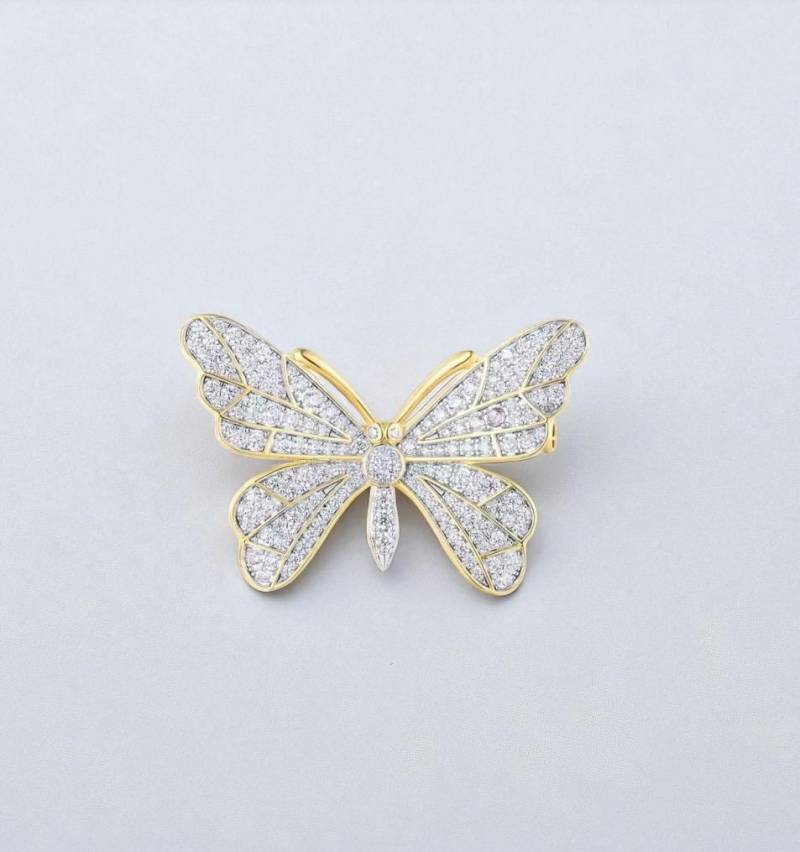 Elegante 925 Sterling Silber Schmetterling Brosche Weiß Zirkonia Perfekter Geburtstag Oder Jahrestag Geschenk Elegante 925 Sterling Silber Schmetterling Brosche Weiß Zirkonia Perfekter Geburtstag Oder Jahrestag Geschenk von ByMoonJewels