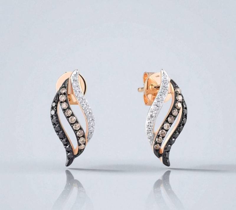 Funkelnde 14K Rose Gold Ohrringe Von Vistoso Jubiläum Oder Schmuck Für Besondere Anlässe Funkelnde 14K Rose Gold Ohrringe Von Vistoso Jubiläum Oder Schmuck Für Besondere Anlässe von ByMoonJewels