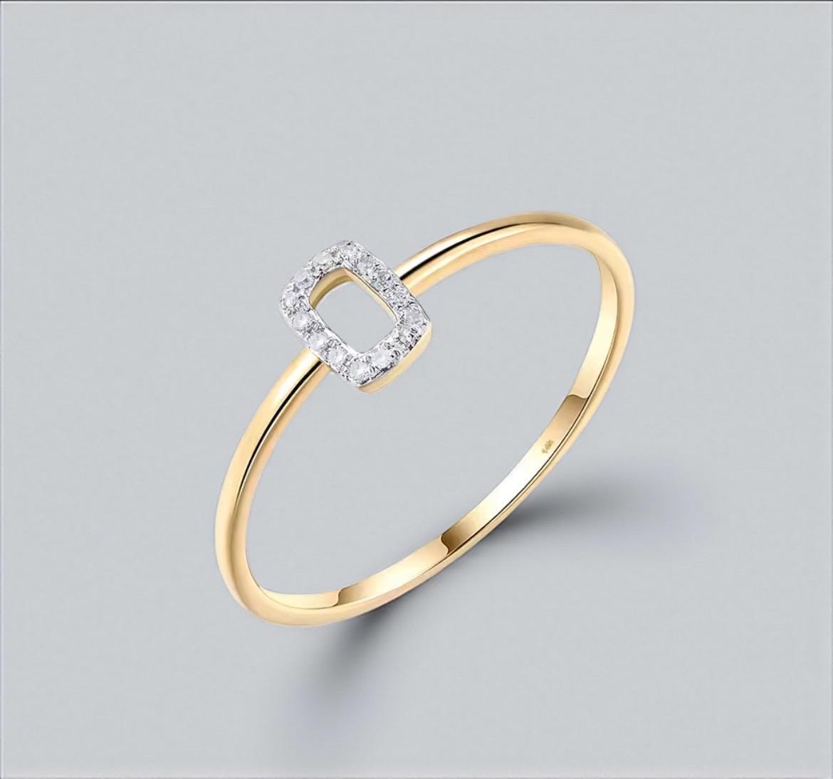 Vistoso 14K Gelbgold Ring Für Frauen Zierlicher Rechteck Diamant, Funkelnder Verlobungs - & Hochzeitsschmuck Vistoso 14K Gelbgold Ring Für Frauen Zierlicher Rechteck Diamant, Funkelnder Verlobungs - & Hochzeitsschmuck von ByMoonJewels