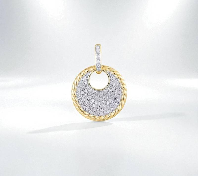 Zeitloser Blumen-Halsketten-Charm - 14K Gold Mit Brillantem Diamant, Ideal Für Partys Oder Jahrestage von ByMoonJewels