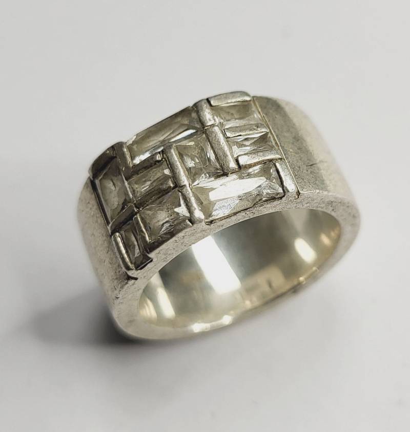 Esprit Silberring 925 Massiv Mit 9 Zirkonen Unisex von ByNilShop
