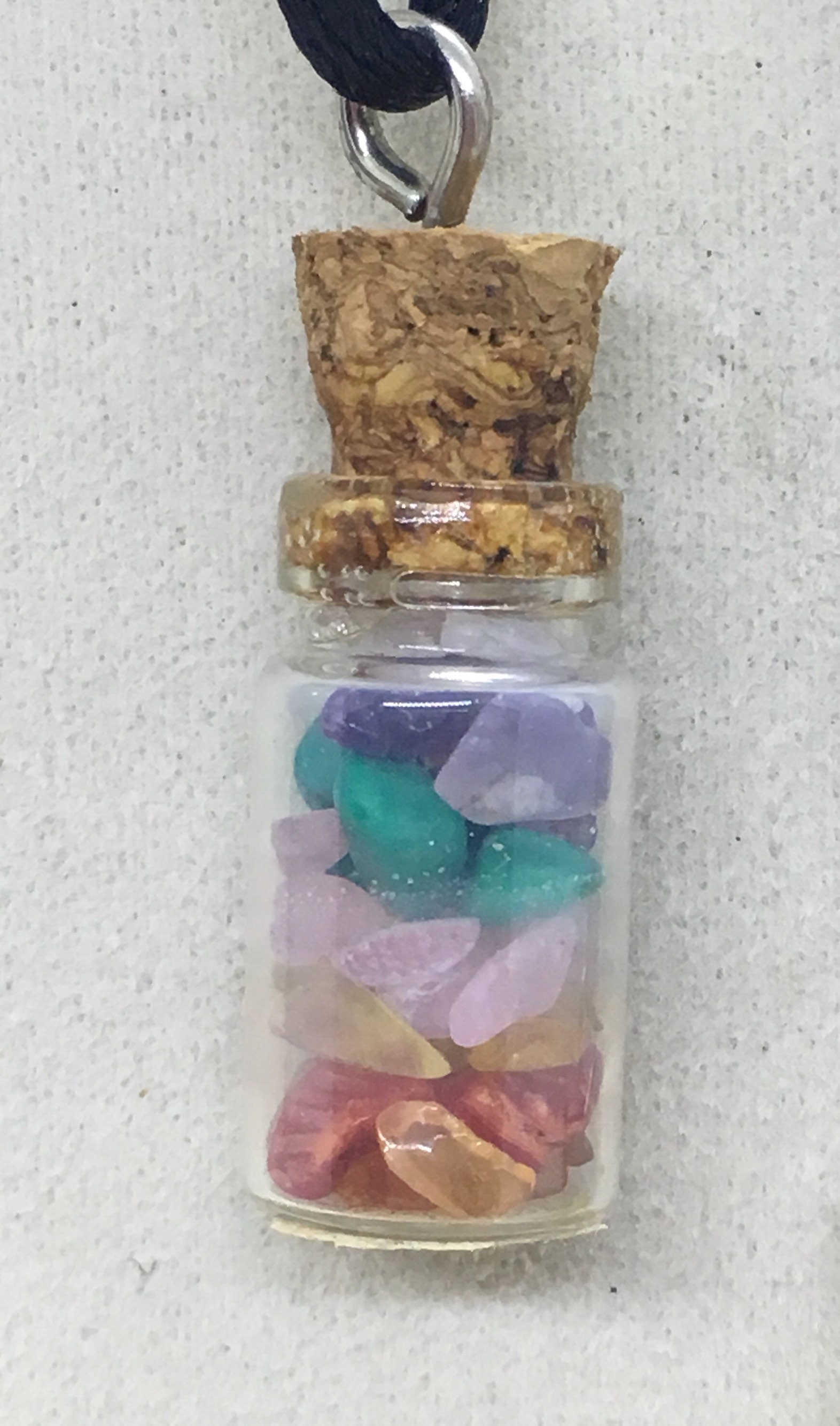 Chakra, Trank Flasche, Glas Anhänger Halskette, Chakra Steine, Spiritueller Schmuck Chakra, Trank Flasche, Glas Anhänger Halskette, Chakra Steine, Spiritueller Schmuck von BySarafin