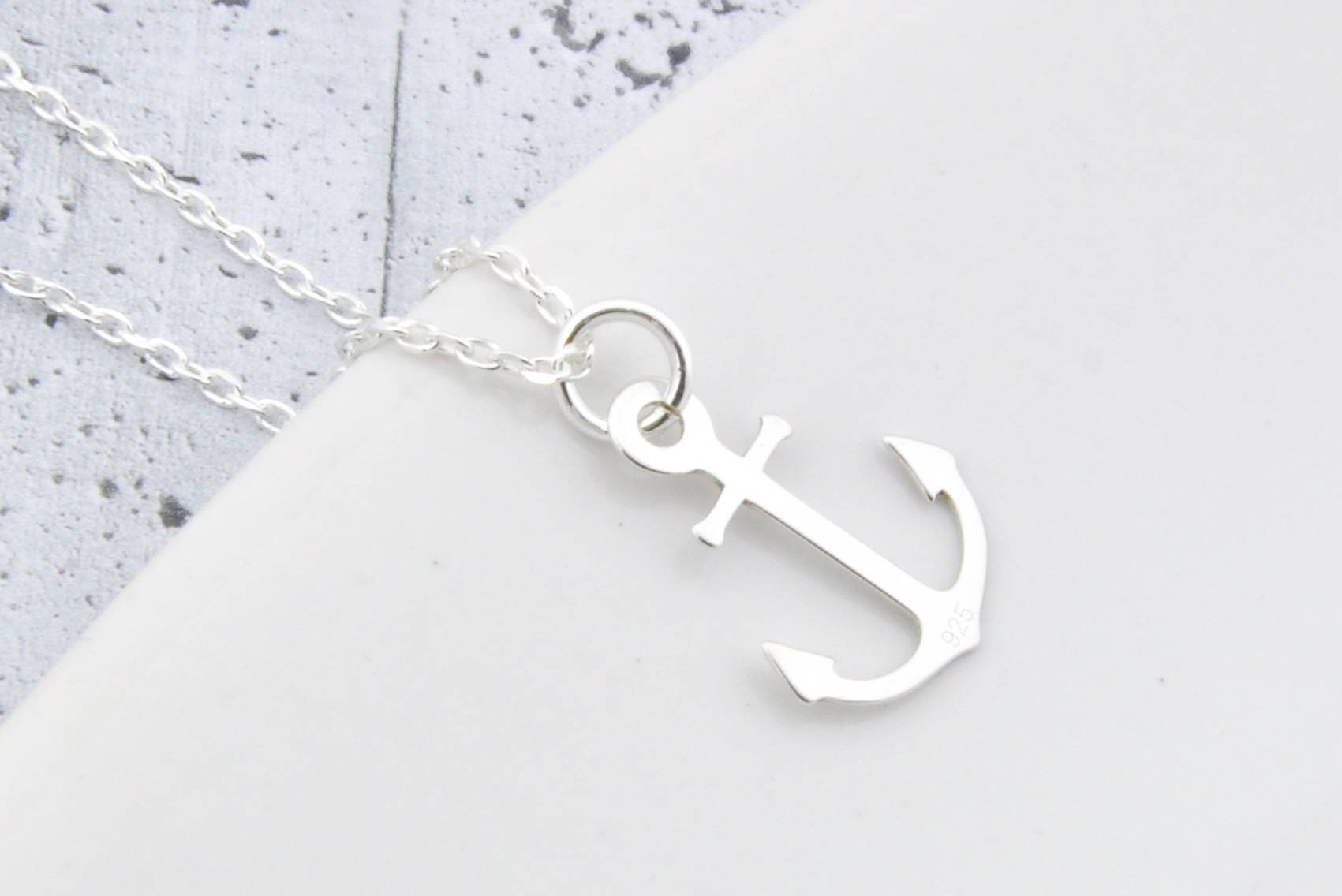 Anker Halskette, Sterling Silber Ozean Schmuck, Beste Freundin Geburtstagsgeschenk Für Sie von BySendiJewelry