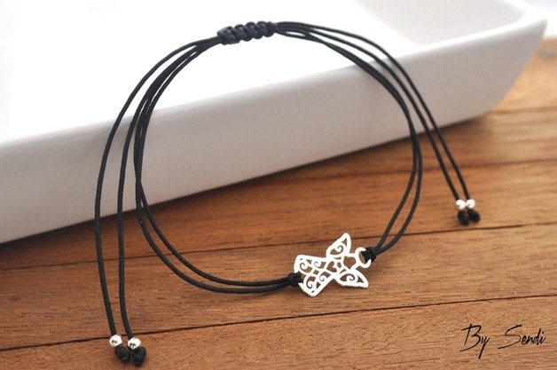 Engel Armband, Schutzengel Anhänger Aus Sterling Silber, Glücksbringer von BySendiJewelry