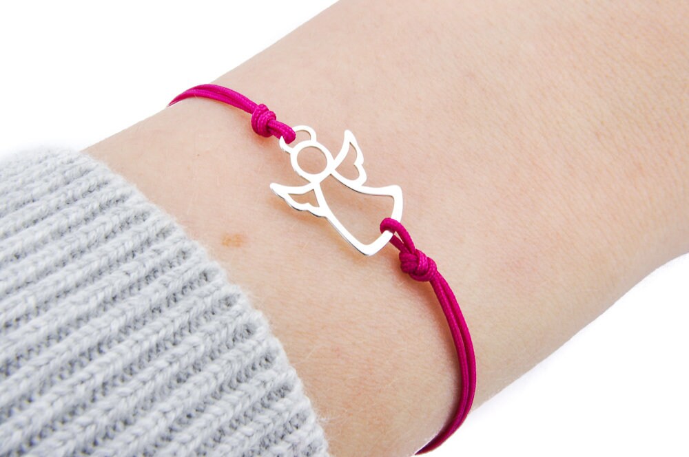 Engel Armband, Sterling Silber Schutzengel Schmuck, Taufgeschenk Für Sie von BySendiJewelry