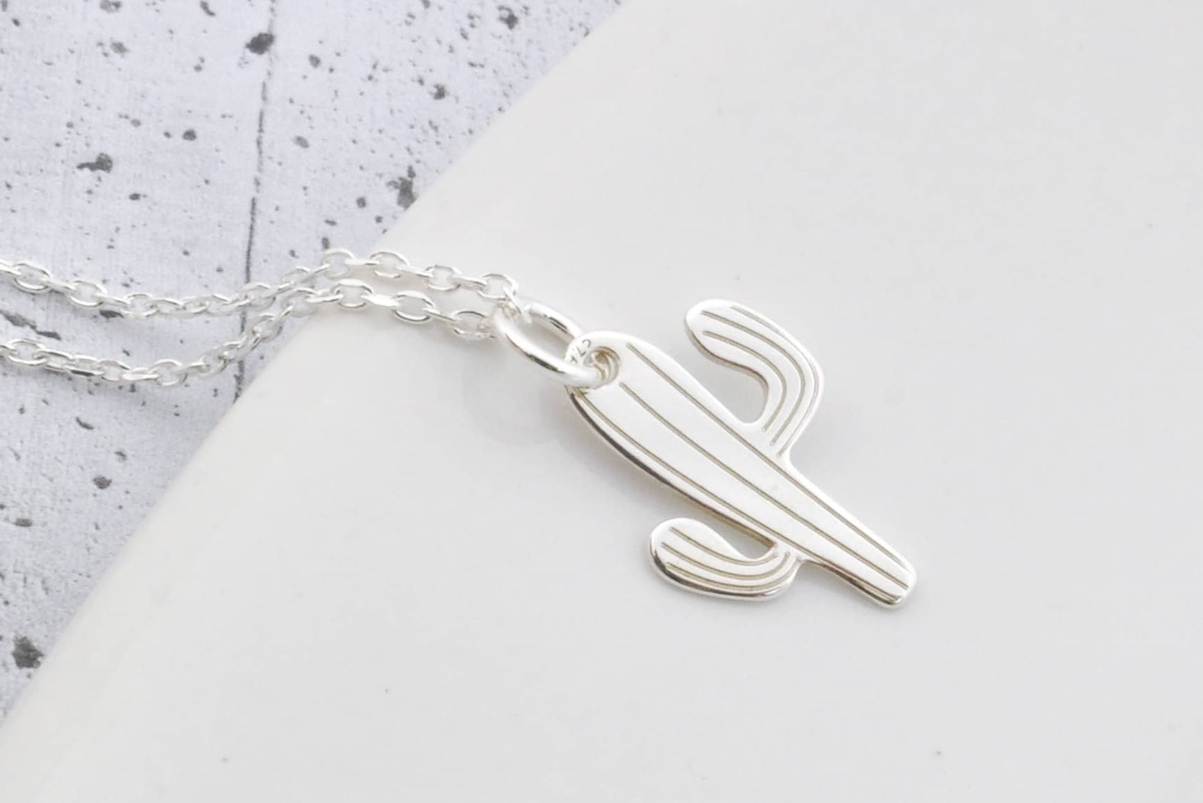 Kaktus Kette, 925 Sterling Silber, Sommer Geschenk Für Frauen von BySendiJewelry