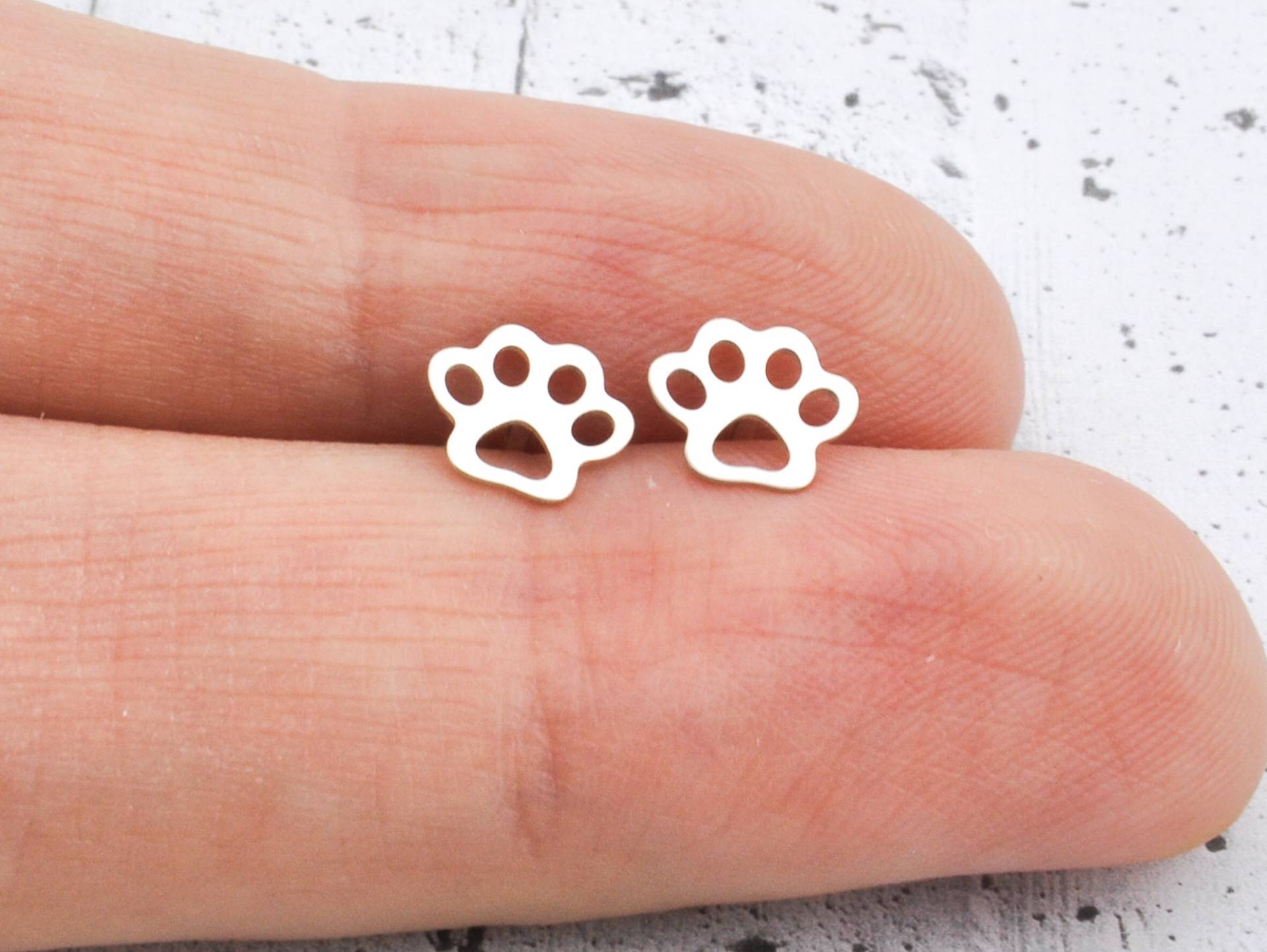 Pfote Ohrringe, Sterling Silber Pfotenabdruck Schmuck, Geschenk Für Hundeliebhaber von BySendiJewelry
